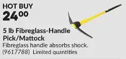 Princess Auto 5 lb Fibreglass-Handle Pick/Mattock offer