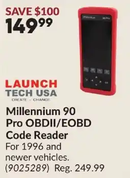 Princess Auto Launch Tech USA Millennium 90 Pro OBDII/EOBD Code Reader offer