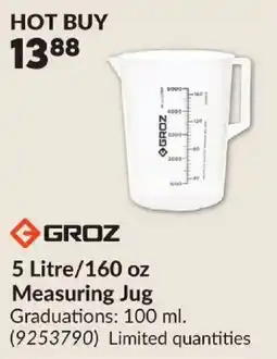 Princess Auto Groz measuring jug offer