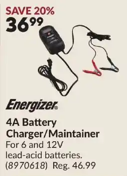 Princess Auto Energizer 4A Battery Charger/Maintainer offer