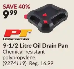 Princess Auto PT Performance Tool 9-1/2 Litre Oil Drain Pan offer