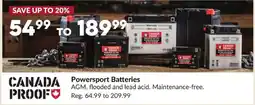 Princess Auto Canada proof powersport batteries offer