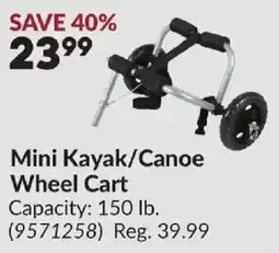 Princess Auto Mini Kayak/Canoe Wheel Cart offer
