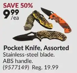 Princess Auto Pocket Knife, Assorted offer