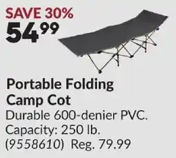 Princess Auto Portable Folding Camp Cot offer