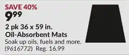 Princess Auto Oil-Absorbent Mats offer