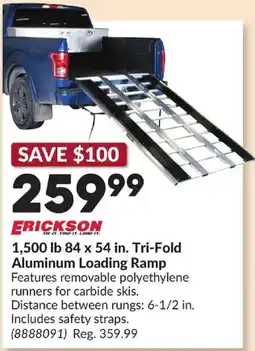 Princess Auto Erickson aluminum loading ramp offer
