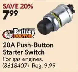 Princess Auto Battery Doctor 20A Push-Button Starter Switch offer