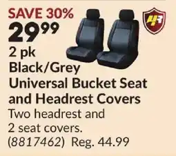 Princess Auto 4r universal bucket seat and headrest covers offer