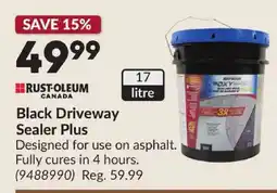 Princess Auto Rust-oleum black driveway sealer plus offer