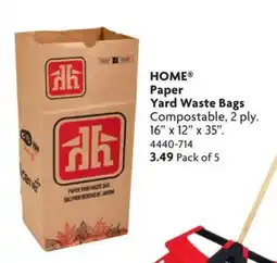 Home Hardware Home paper yard waste bags offer