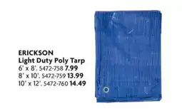 Home Hardware Erickson light duty poly tarp offer