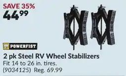 Princess Auto Powerfist 2 pk Steel RV Wheel Stabilizers offer