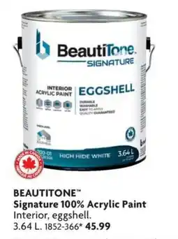Home Hardware Beautitone signature 100% acrylic paint interior, eggshell offer