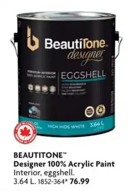 Home Hardware Beautitone designer 100% Acrylic Paint Interior, eggshell. offer