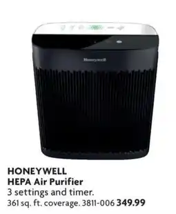 Home Hardware Honeywell hepa air purifier offer