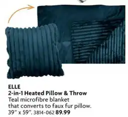 Home Hardware Elle 2-in-1 Heated Pillow & Throw offer