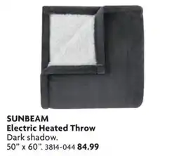 Home Hardware Sunbeam electric heated throw offer