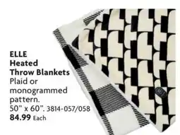 Home Hardware Elle heated throw blankets offer