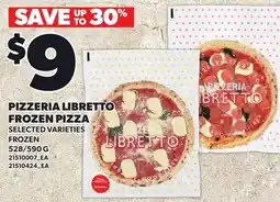 Loblaws PIZZERIA LIBRETTO FROZEN PIZZA, 528/590 G offer
