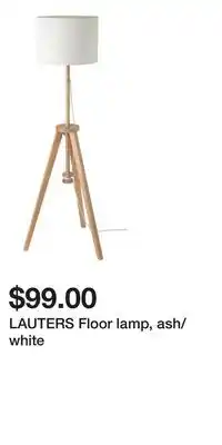 IKEA LAUTERS Floor lamp, ash/white offer