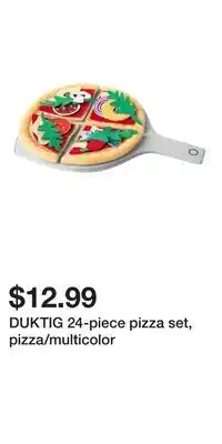 IKEA DUKTIG 24-piece pizza set, pizza/multicolor offer