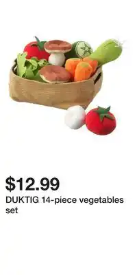 IKEA DUKTIG 14-piece vegetables set offer