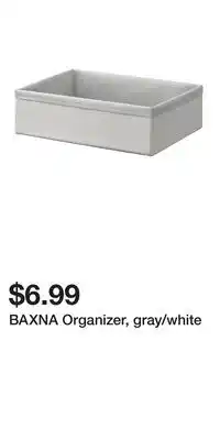 IKEA BAXNA Organizer, gray/white offer
