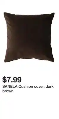 IKEA SANELA Cushion cover, dark brown offer