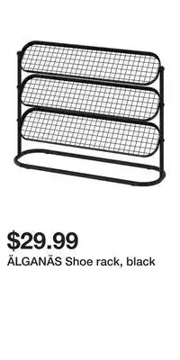 IKEA ÄLGANÄS Shoe rack, black offer
