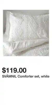 IKEA SVÄMNIL Comforter set, white offer