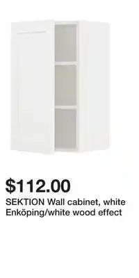 IKEA SEKTION Wall cabinet, white Enköping/white wood effect offer