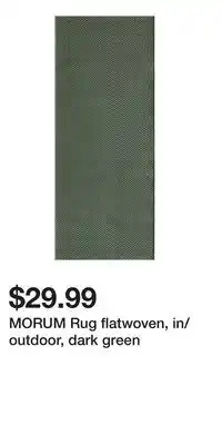 IKEA MORUM Rug flatwoven, in/outdoor, dark green offer