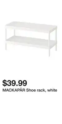 IKEA MACKAPÄR Shoe rack, white offer