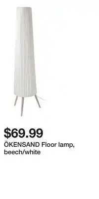 IKEA ÖKENSAND Floor lamp, beech/white offer