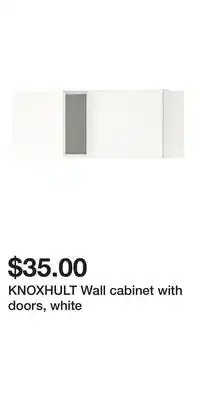 IKEA KNOXHULT Wall cabinet with doors, white offer