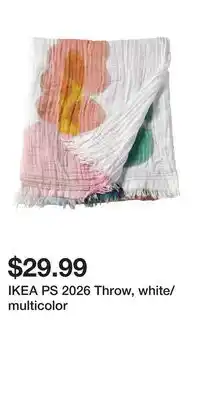 IKEA IKEA PS 2026 Throw, white/multicolor offer