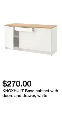 IKEA KNOXHULT Base cabinet with doors and drawer, white offer