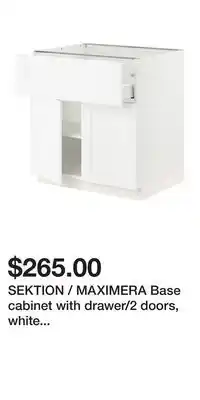 IKEA SEKTION / MAXIMERA Base cabinet with drawer/2 doors, white Enköping/white wood effect offer