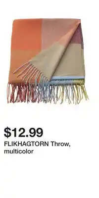 IKEA FLIKHAGTORN Throw, multicolor offer