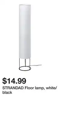 IKEA STRANDAD Floor lamp, white/black offer