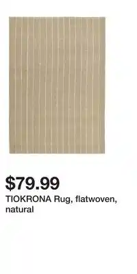 IKEA TIOKRONA Rug, flatwoven, natural offer