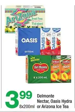 Highland Farms Delmonte Nectar, Oasis Hydra or Arizona Ice Tea offer