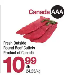 Highland Farms Fresh Outside Round Beef Cutlets offer