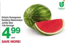 Highland Farms Ontario Homegrown Seedless Watermelon offer