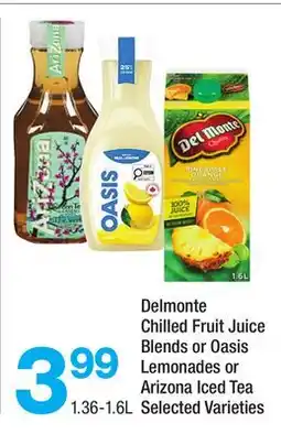 Highland Farms Delmonte Chilled Fruit Juice Blends or Oasis Lemons or Arizona Iced Tea offer