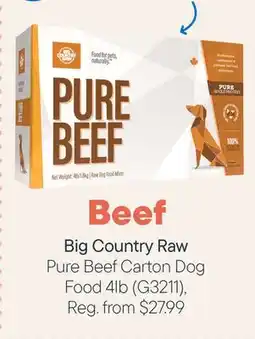 Petvalu Big Country Raw Pure Beef Carton Dog Food offer
