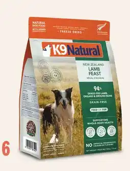 Petvalu K9 Natural Freeze-Dried New Zealand Lamb Feast Dog Food offer