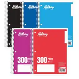 Staples 3-Subject Notebook, Ruled, 3-Hole Punched, 300 Pages offer