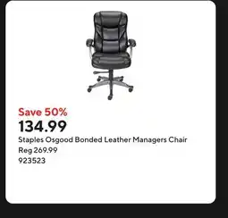 Staples Staples Osgood Bonded Leather Managers Chair offer